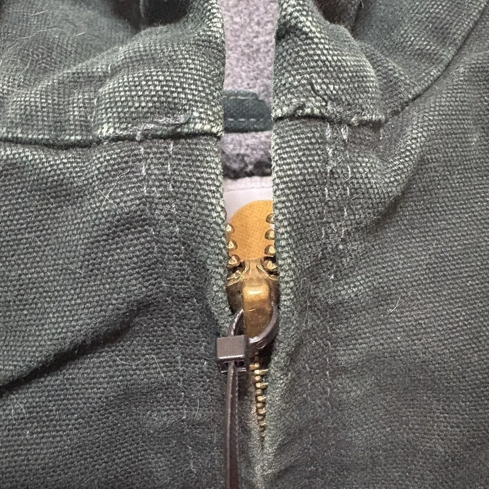 Vtg Carhartt Jacket Boys‎ Small 6/7 Spruce Green Canvas Hooded Active YYJ169 SPC